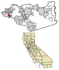 Location of El Cerrito in Contra Costa County, California.