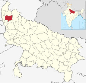Positionskarte des Distrikts Meerut