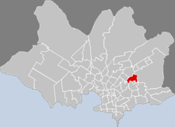 Location of Flor de Maroñas in Montevideo