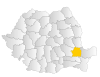 Map of Romania highlighting Brăila County