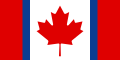 Канадското двојно знаме, се користи во Квебек со цел да го покаже и постоењето на француско малцинство во земјата.