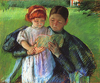 Nurse Reading to a Little Girl (1895), pastel