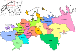 Diviziunile administrative ale regiunii Harju