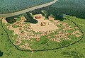 Image 41Artists conception of Moundville, a Mississippian culture site on the Black Warrior River in Hale County (from History of Alabama)