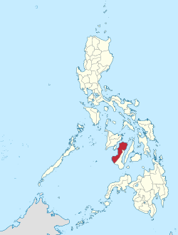 Mapa ng Pilipinas na magpapakita ng lalawigan ng Negros Occidental