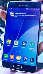 colour photo of Samsung Galaxy A7 mobile phone
