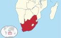Localización de Sudafrica.