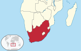 Ligging van Zuud-Afrika