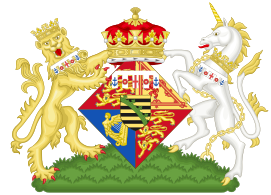 Marie's coat of arms as a British princess