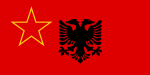 Vlag van die Albanese minderheid in Joego-Slawië (Sosialistiese Outonome Provinsie Kosovo)