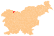 Location of Žirovnica Municipality