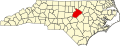 State map highlighting Wake County