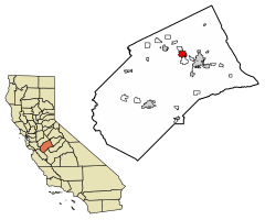 Location in Merced County, California