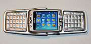 Nokia E70, unusual candybar/flip form with a QWERTY keyboard