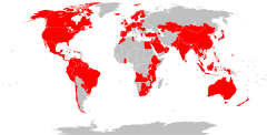 Countries with Pizza Hut restaurants