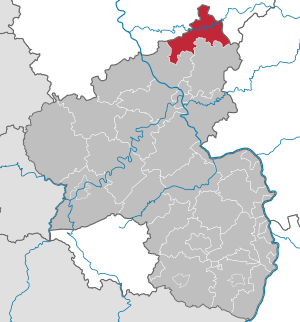 Li position de Subdistrict Altenkirchen (Westerwald) in Rheinland-Palatinia