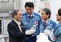 Image 71In 2020, Japanese Prime Minister Suga declined to drink the bottle of Fukushima's treated radioactive water that he was holding, which would otherwise be discharged to the Pacific. (from Pacific Ocean)