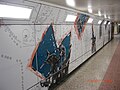 One set of the enamel panels in the subway designed by Amanda Duncan