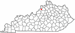Location of La Grange, Kentucky