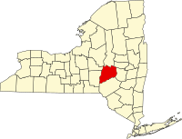 Locatie van Otsego County in New York