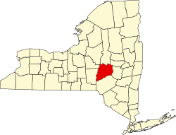 Karte von Otsego County innerhalb von New York