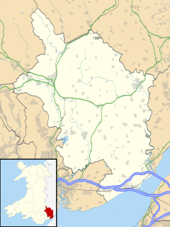 Abergavenny is near the western border of Wales, about one sixth of the way from the southeast to the northeast corner of Wales.