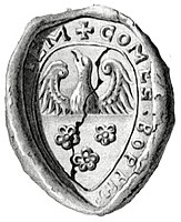 Stammwappen der Grafen von Wertheim (Siegel des Grafen Poppo II., urkundlich 1212–1238)
