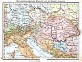 Harta politică a Imperiului Austro-Ungar din anul 1899