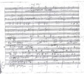 Partition autographe de la neuvième Symphonie