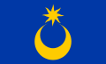 Bandeira de Portsmouth Inglaterra (século XVIII): Crescente e estoile (com oito raios ondulados).[44]