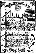 Svensk kistebrev (kistbref) med dikt om «Bondelykken» (Bonde-Lyckan), trolig skrevet av greve Erik Lindschöld (1634–1690)