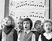 2 Children's choir providing musical entertainment (Soviet Union, 1979)