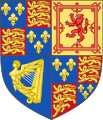イングランド王国とアイルランド王国の国章、1603年 – 1707年。