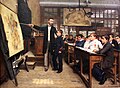 Image 37Albert Bettannier's 1887 painting La Tache noire depicts a child being taught about the "lost" province of Alsace-Lorraine in the aftermath of the Franco-Prussian War – an example of how European schools were often used in order to inoculate Nationalism in their pupils. (from School)