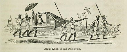 Afzal Khan in his Palanquin