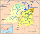 湖南省の洞庭湖水系 - 湘江、沅江、資水、澧水、汨羅江