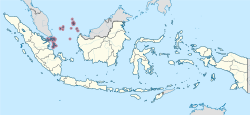 Location of Riau Islands in Indonesia