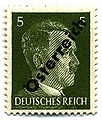 1945 overprint on "Hitler Head" of Germany