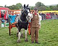 Image 26Mr Pack dressed in traditional Yorkshire attire takes his horse, Danny, for a turn of the field in front of the crowd at Otley Show. (from Culture of Yorkshire)