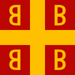 The flag of the Byzantine Empire from 1260 to its fall in 1453