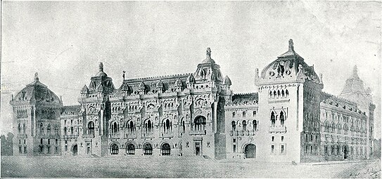 Design pentru primăria Bucureștiului (1900)