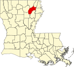 State map highlighting Richland Parish