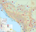 Map of invasion of Yugoslavia - Situation map