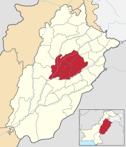 Map of Faisalabad Division