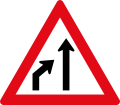 Left lane ends ahead