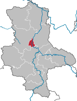 Läget för Magdeburg i Sachsen-Anhalt