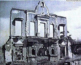 The campus in ruins after the Battle of Manila.