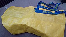yellow IKEA shopping bag