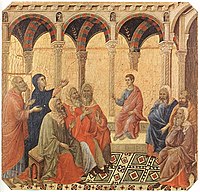 Disputation with the Doctors, Duccio di Buoninsegna, c. 1308–1311, tempera on wood