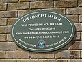 Image 31Commemorative plaque at Court 18 marking the longest tennis match in history (from Wimbledon Championships)